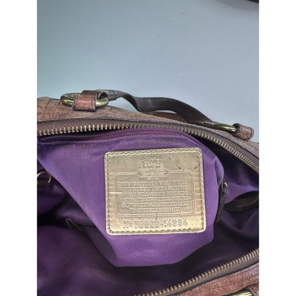 DISTRESSED Coach VTG Madison Claire Handbag Leather Brown 14334 - Picture 10 of 13